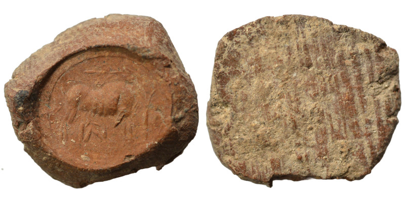 Greek-Roman. Circa 1st-3rd centuries AD. Terracotta token. 1.15 g, 17 mm.