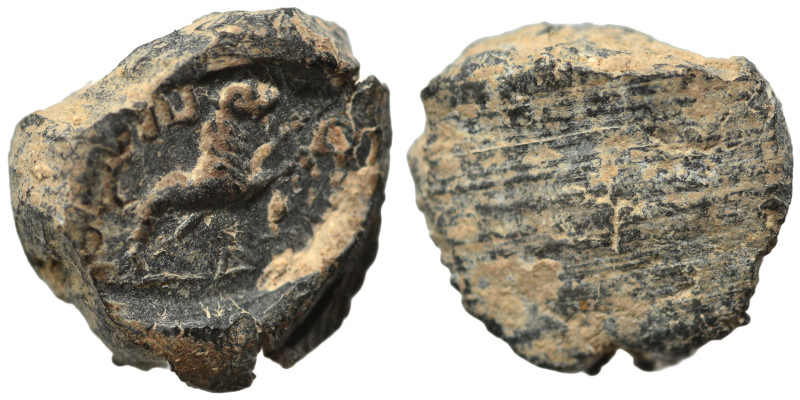 Greek-Roman. Circa 1st-3rd centuries AD. Terracotta token. 0.67 g, 12 mm.