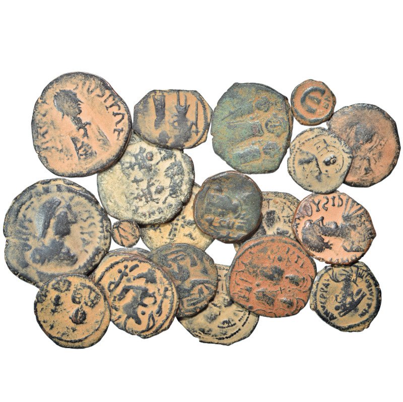 Circa 19, mostly Byzantine coins. F-VF. As seen, no return.