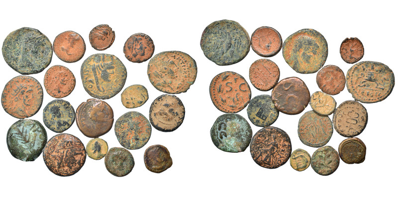 Group lot of 18, mostly Roman Provincial coins. F-VF. As seen, no return.