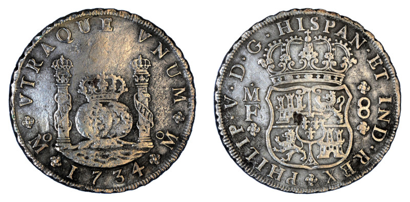 Europe » Spain » Spanish Colonial » Mexico
Mexico 1734 MF, 8 Reales-Ex Hollandi...