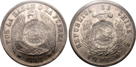 Americas » Guatemala
Guatemala 1894, 1 Peso. Graded MS 62 by PCGS