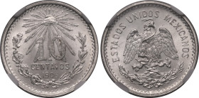 Americas » Mexico
Mexico 1906 M, 10 C. Graded MS 66 by NGC-Choice BU; silvery/white surfaces.