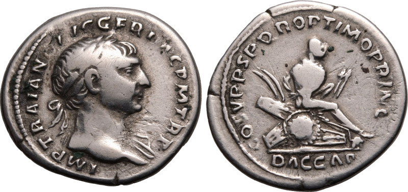 Ancient Coins » Eastern Roman Empire
Roman Empire 98-117, Trajan AR Denarius, R...