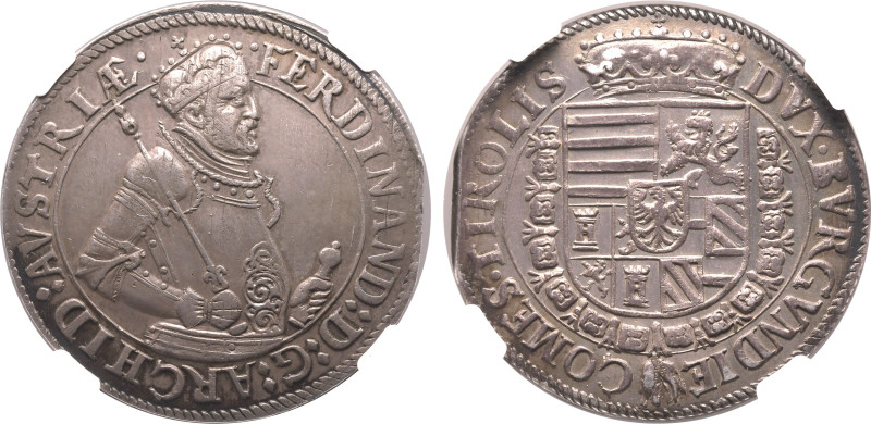 Europe » Austria
Austria (1564-95), 1 Taler, HALL. Graded AU 55 by NGC-Very smo...