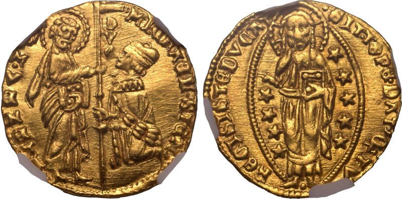 Europe;Italy
Italy (1400-13), DUCAT, VENICE, MICHELE STENO. GRADED MS 63 by NGC...