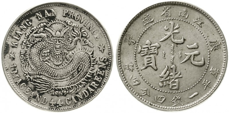 CHINA und Südostasien China Qing-Dynastie. De Zong, 1875-1908
20 Cents Jahr Ken...
