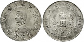 CHINA und Südostasien China Republik, 1912-1949
Dollar (Yuan) o.J., geprägt 1928. Birth of Republic. Präsident Sun Yat-Sen.
vorzüglich/Stempelglanz...