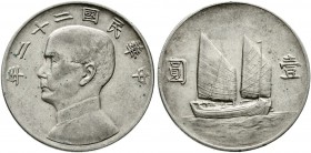 CHINA und Südostasien China Republik, 1912-1949
Dollar (Yuan) Jahr 22 = 1933. sehr schön/vorzüglich