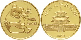 CHINA und Südostasien China Volksrepublik, seit 1949
1/4 Unze Panda GOLD 1982 (ohne Wertangabe). Bambusbär (Großer Panda).
Stempelglanz