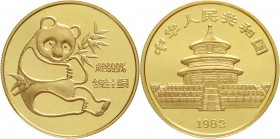 CHINA und Südostasien China Volksrepublik, seit 1949
1/2 Unze Panda GOLD 1982 (ohne Wertangabe). Bambusbär (Großer Panda).
Stempelglanz