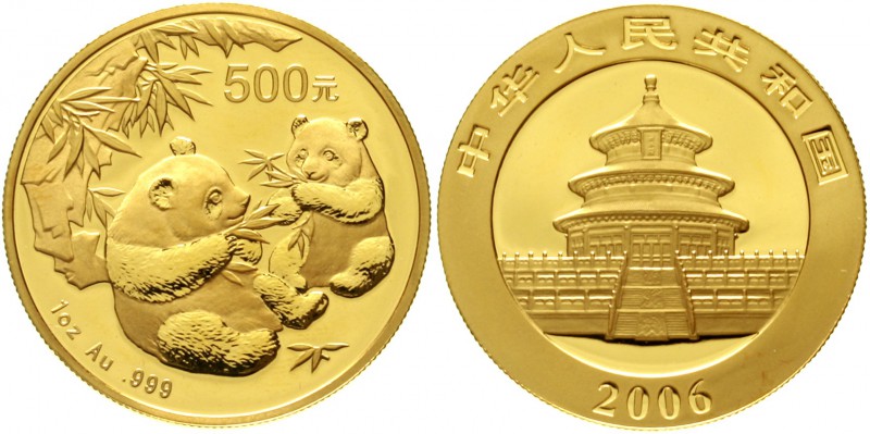 CHINA und Südostasien China Volksrepublik, seit 1949
500 Yuan GOLD 2006. Zwei P...