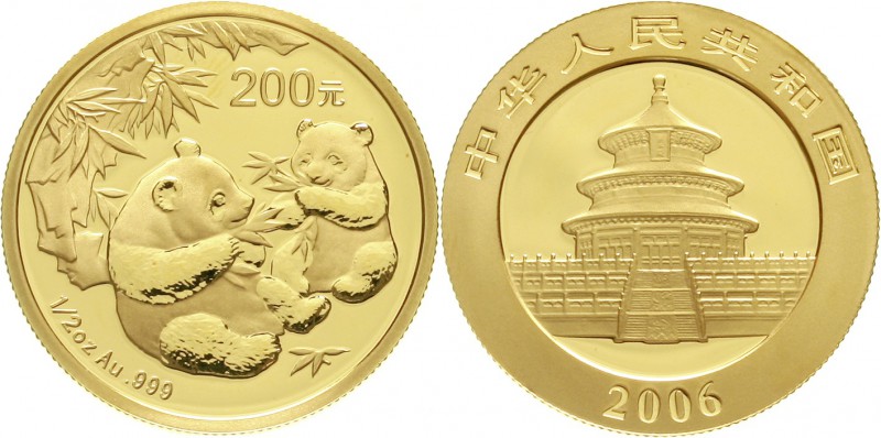 CHINA und Südostasien China Volksrepublik, seit 1949
200 Yuan GOLD 2006. Zwei P...