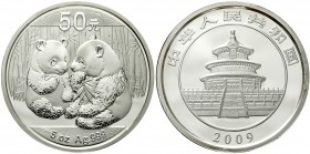 CHINA und Südostasien China Volksrepublik, seit 1949
50 Yuan 5 Unzen Silbermünze 2009. Zwei Pandas. In Originalschatulle mit Zertifikat und Umverpack...