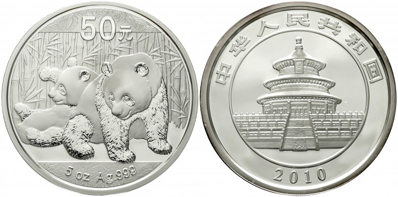 CHINA und Südostasien China Volksrepublik, seit 1949
50 Yuan 5 Unzen Silbermünz...