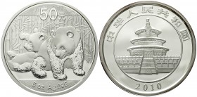CHINA und Südostasien China Volksrepublik, seit 1949
50 Yuan 5 Unzen Silbermünze 2010. Zwei Pandas beim Spielen. Im Original-Etui mit Umverpackung un...