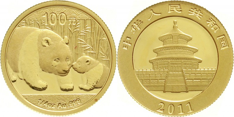 CHINA und Südostasien China Volksrepublik, seit 1949
100 Yuan GOLD 2011. Panda ...