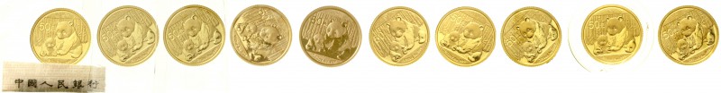 CHINA und Südostasien China Volksrepublik, seit 1949
10 X 50 Yuan GOLD 2012. Pa...