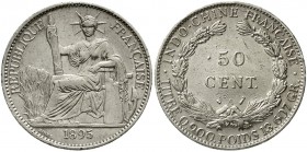 CHINA und Südostasien Französisch Indochina
50 Centimes 1895 A. Besseres Jahr.
sehr schön-vorzüglich, kl. Randfehler