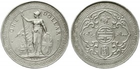 CHINA und Südostasien Großbritannien Tradedollars
Tradedollar 1902 B. sehr schön, gereinigt