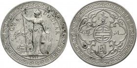 CHINA und Südostasien Großbritannien Tradedollars
Tradedollar 1911 B. sehr schön, Kratzer