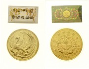 CHINA und Südostasien Japan Akihito, seit 1989
100000 Yen GOLD 1990 (Jahr 2). Grüner Phoenix. 30 g. Feingold. In Originalplastik-Holder.
BU