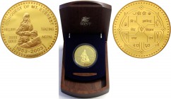 CHINA und Südostasien Nepal Monarchie
5 Unzen Asafri GOLD 2003. 50. Jahrestag der Erstbesteigung des Mount Everest. 155,5 g. 999er Gold. In Originals...