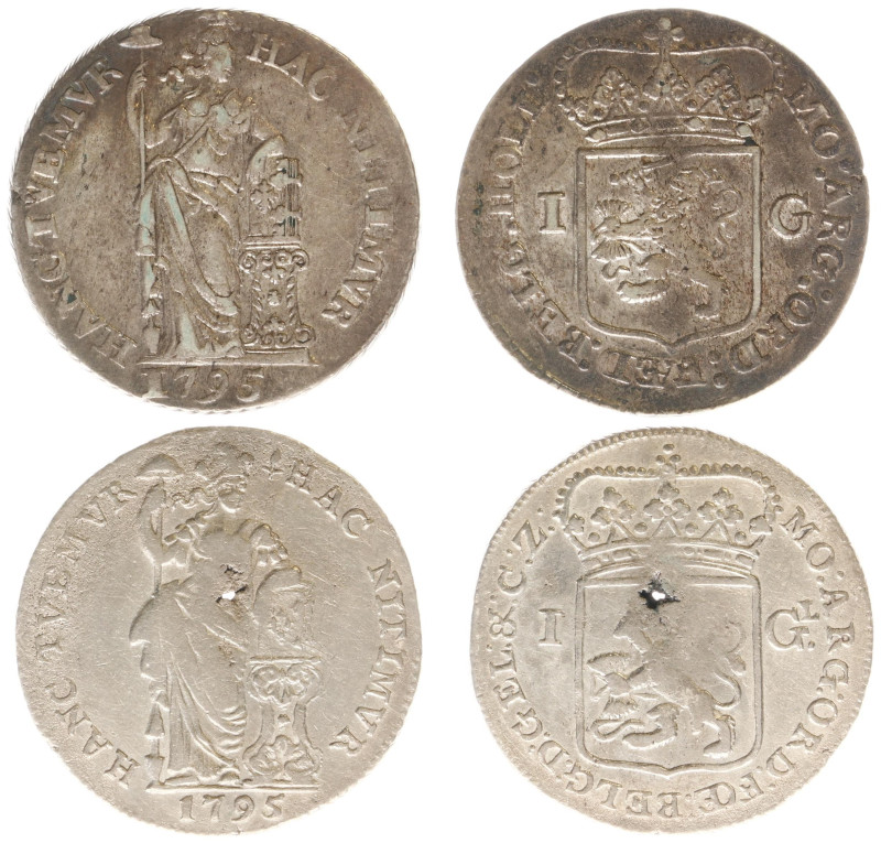 Bataafse Republiek (1795-1806) - Holland - 1 Gulden 1795 (Sch. 91a / Delm. 1179)...