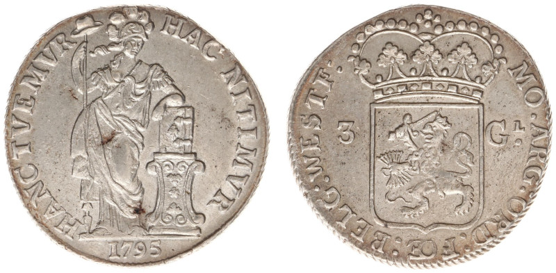 Bataafse Republiek (1795-1806) - West-Friesland - 3 Gulden 1795 (Sch. 85a / Delm...