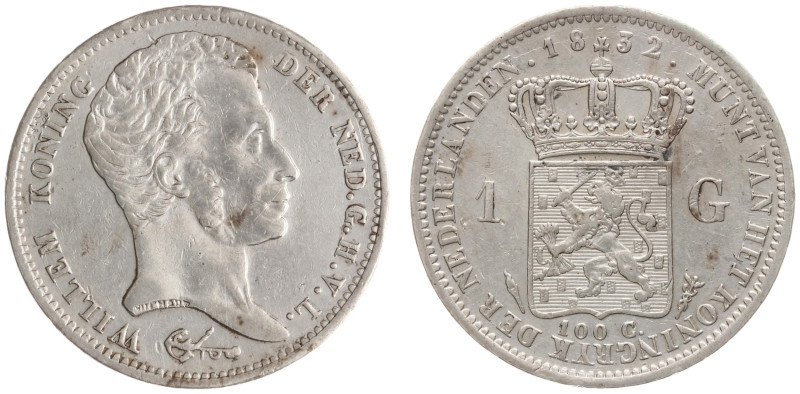 Koninkrijk NL Willem I (1815-1840) - 1 Gulden 1832 (Sch. 267) - VF