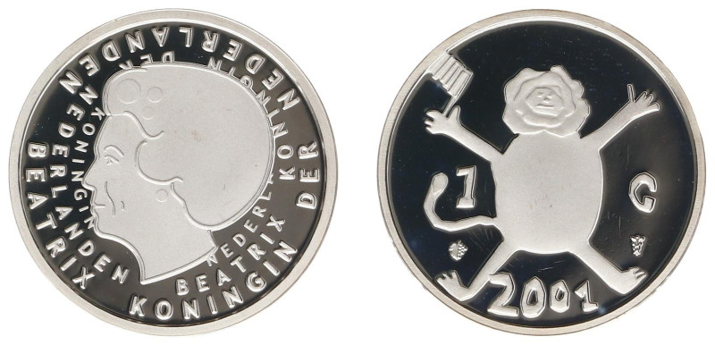 Koninkrijk NL Beatrix (1980-2013) - 1 Gulden 2001 'Zilveren Loeki' - Prooflike -...