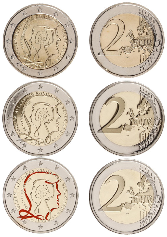 Koninkrijk NL Willem-Alexander (2013- ) - 2 Euro 2013 - Combinatieset met kleur ...