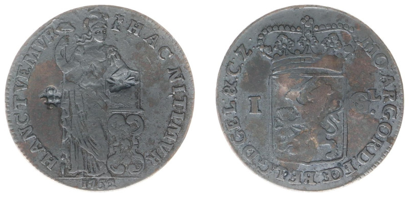 Nederlands-Indië - AR provincial guilder with standing Pallas, 1762. Gelderland ...