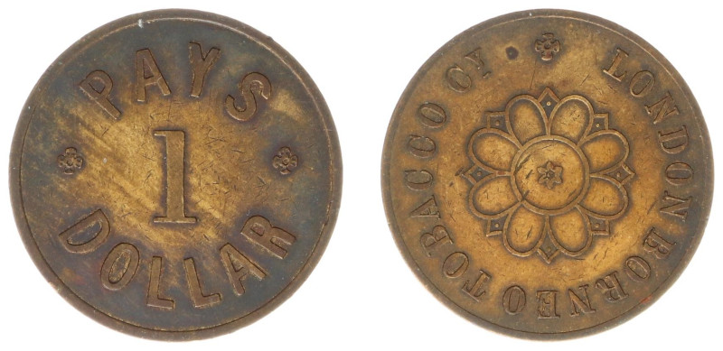 Plantagegeld / Plantation tokens - British North Borneo - Brass token, London Bo...