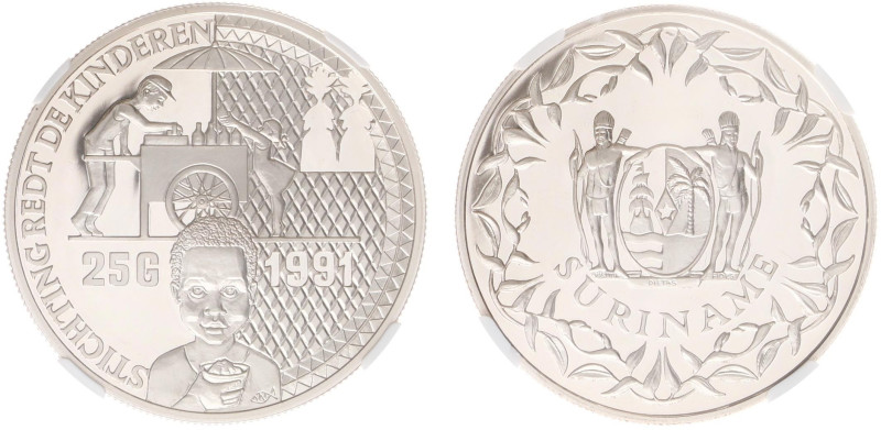 Overzeese Gebiedsdelen - Suriname - 25 Gulden 1991 'Stichting Redt de Kinderen' ...