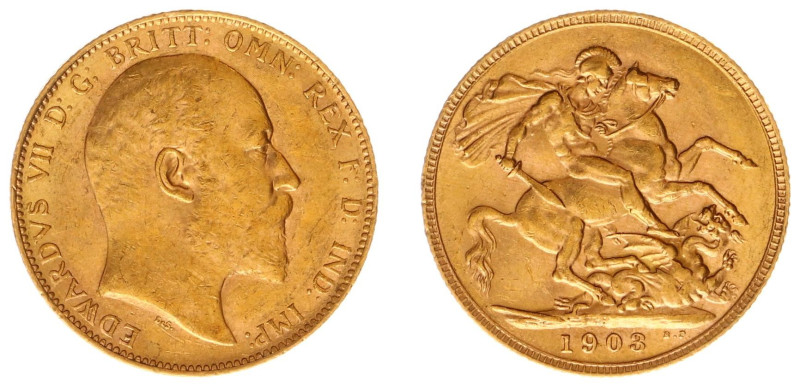 Gold coins - mail bid sale - Australia - Sovereign 1903-P (KM15, S.3972, Fr.34) ...