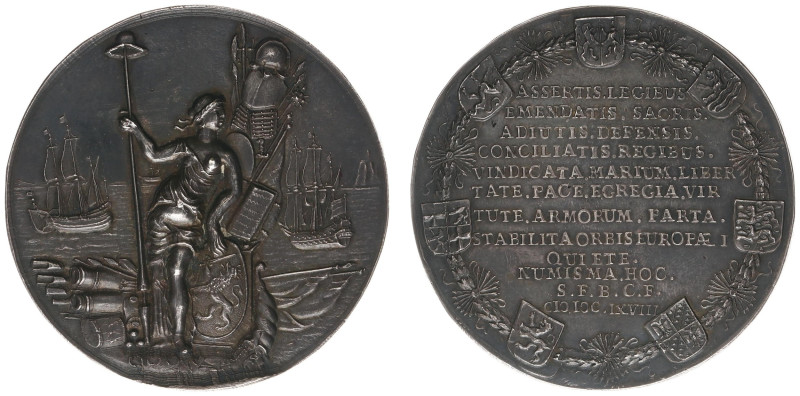 Collectie Penningen en Munten Dhr. H. van Osch - Pax in Nummis - 1668 - Medal 'P...