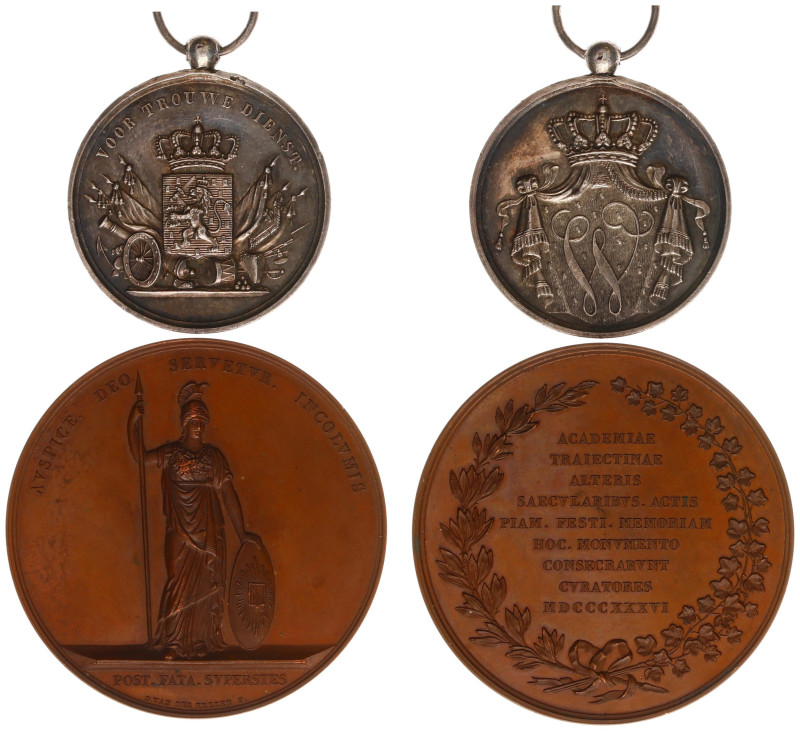 Historiepenningen - 1836 - Medal 'Tweede eeuwfeest Utrechtse Universiteit' by D....