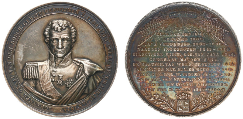 Historiepenningen - 1844 - Medal 'Overlijden van Johannes van den Bosch, oud gou...