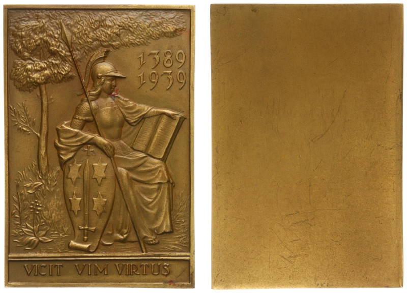 Historiepenningen - 1939 - Medal 'Plaquette 600-jarig bestaan van de Haarlemse v...