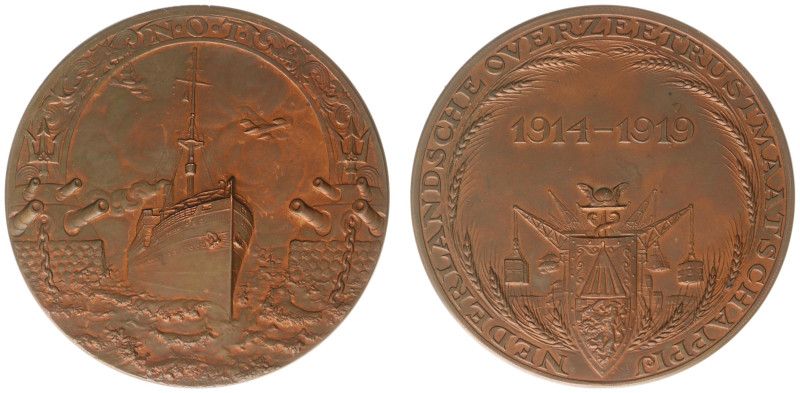 Wienecke-penningen - 1919 - Medal 'Nederlandsche Overzee Trustmaatschappij' by J...