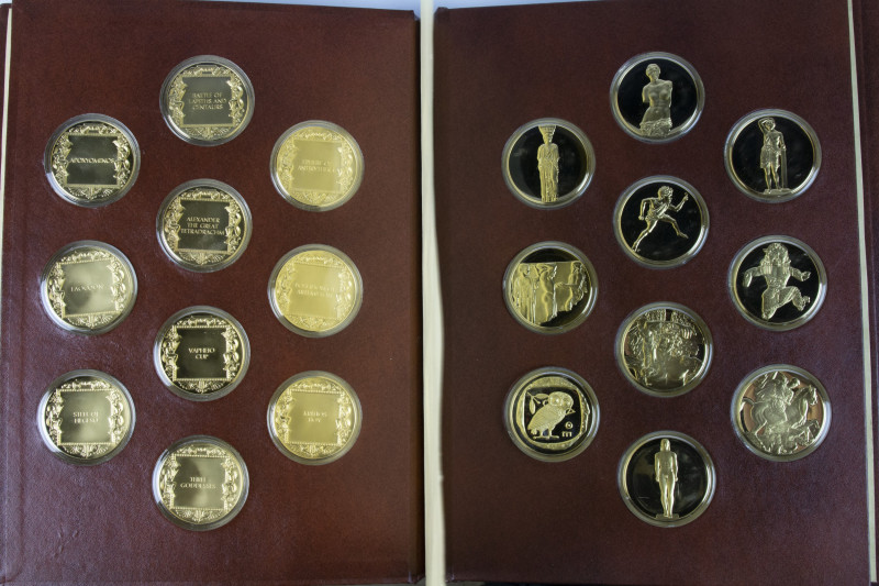 Medals in albums - Miscellaneous - Collection gilt bronze medals 'The Art Treasu...