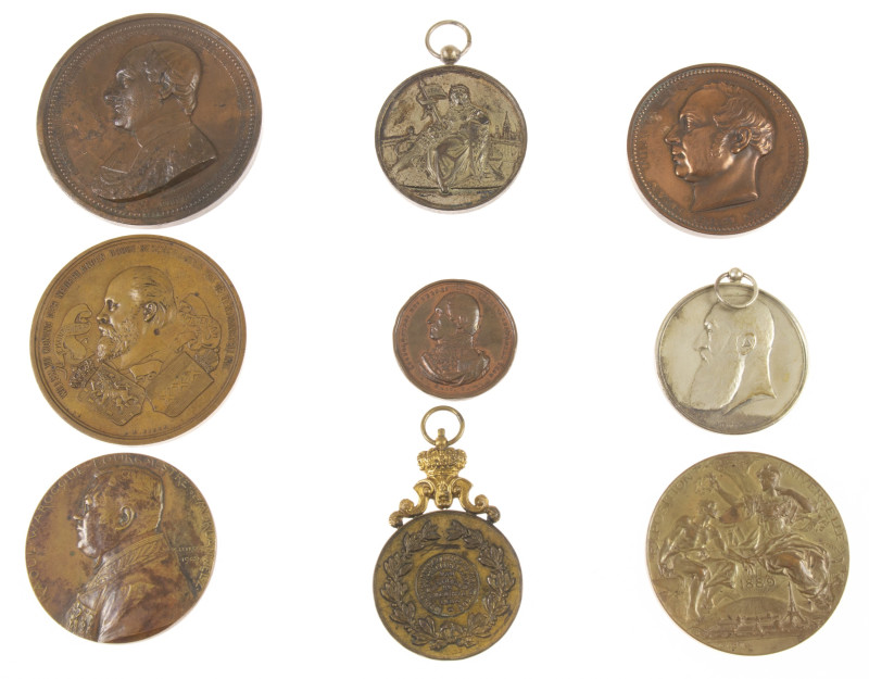 Medals in boxes - Miscellaneous - Belgium - lot of 9 medals, many 19th century, ...