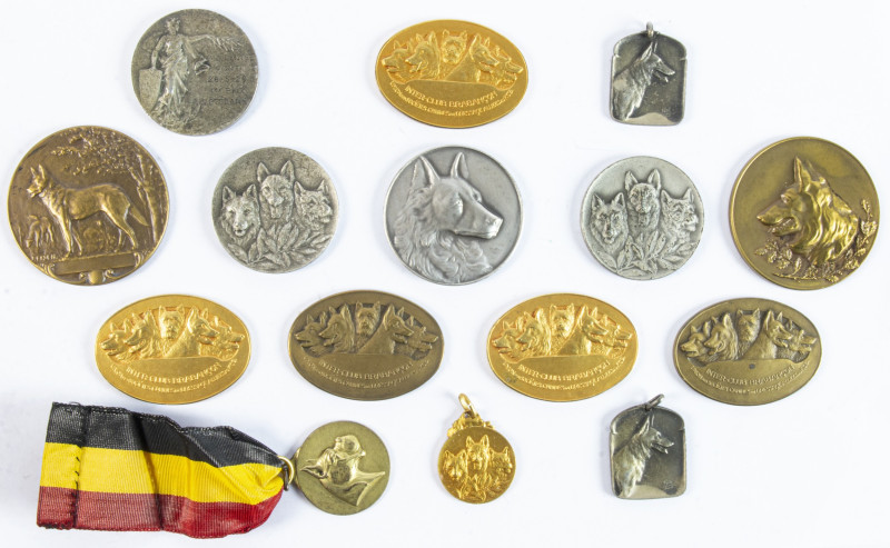 Medals in boxes - Miscellaneous - Belgium - lot of 15 cynological medals ca. 193...