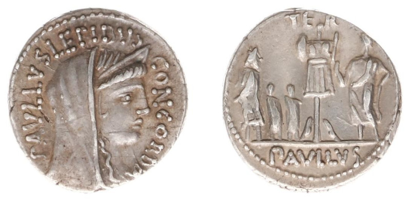 Later-Denarius Coinage (ca. 154-41 BC) - L. Furius Cn. f. Brocchus - AR Denarius...