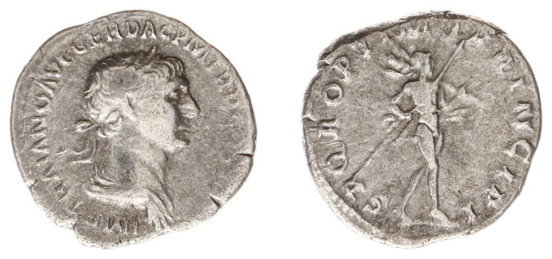 Roman Imperial Coinage - Traianus (98-117) - AR Denarius (Rome AD 113-14, 2.54g)...