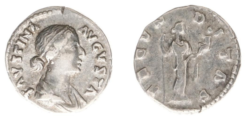 Roman Imperial Coinage - Faustina Minor - AR Denarius (Rome AD 161-176, 3.18g) -...