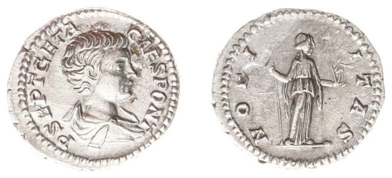 Roman Imperial Coinage - Geta (198-212) - AR Denarius (Rome AD 199, 2.21g) - P S...