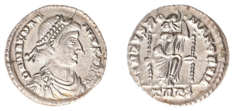 Roman Imperial Coinage - Magnus Maximus (383-388) - AR Siliqua (Trier AD 384-88,...