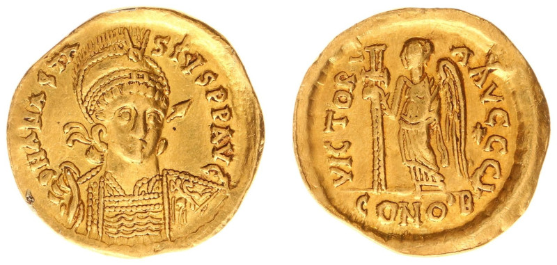 Byzantine Coinage - Anastasius (491-518) - AV Solidus (Constantinople c. AD 491-...